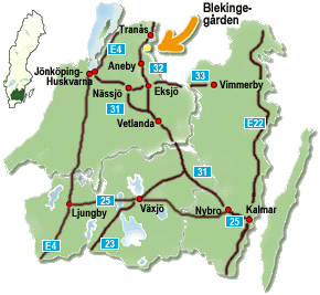 Blekingegården ligger i Aneby Kommun i Småland